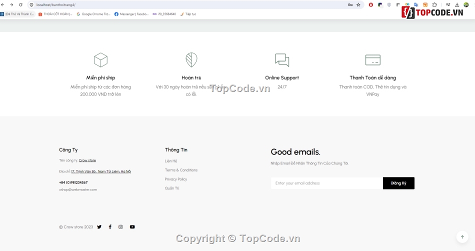 Website bán hàng,quần áo,thời trang